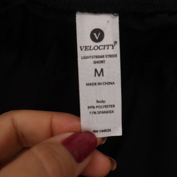 Velocity Lightstreme Stride Shorts Black Athletic Running Gym Size M