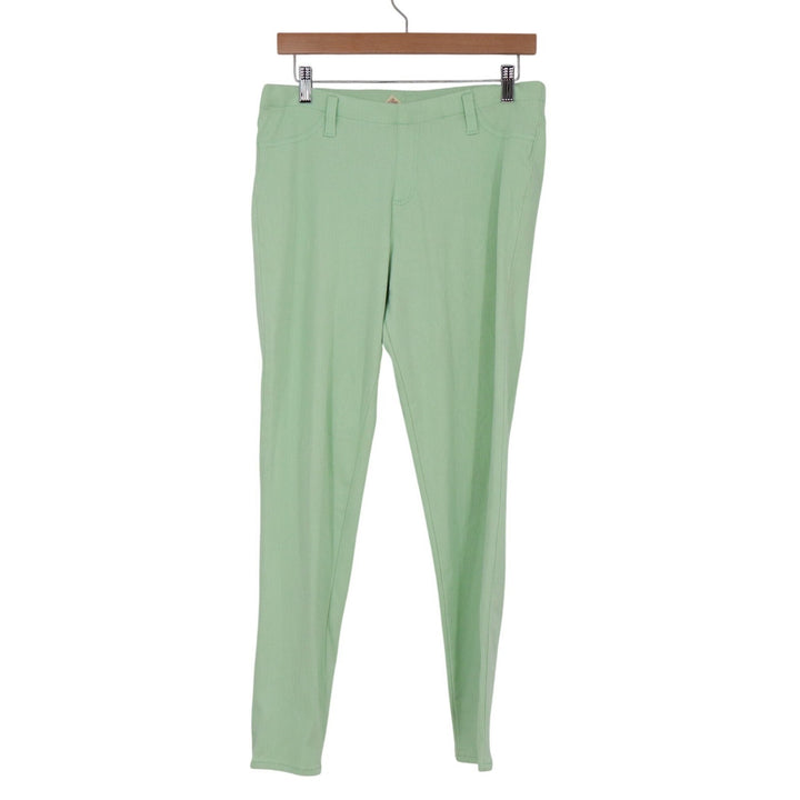 Faded Glory Womens Mint Green Stretch Jeggings Size L 12-14 Skinny Pull On Pants