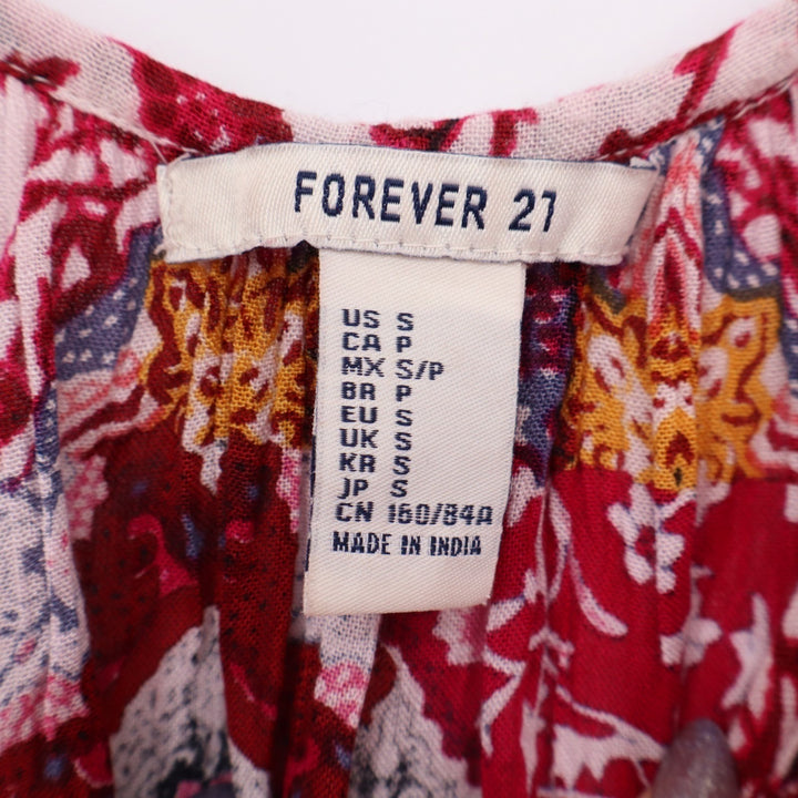 Forever 21 Maxi Dress Womens Small Multicolor Floral Spaghetti Straps Scoop Neck