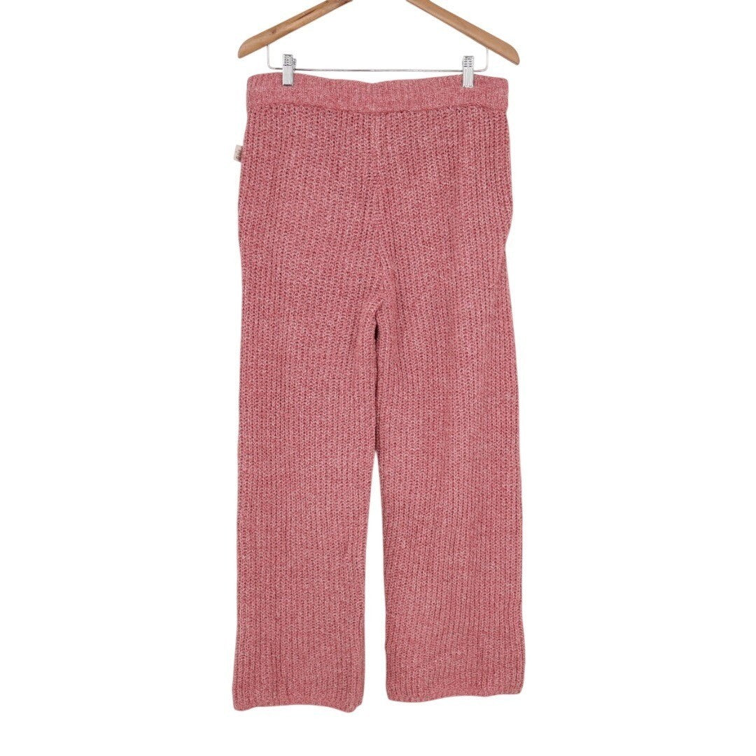 State of Day Intimates 2-PC Pajamas Set Womens M Rust Open Knit V-Neck Sleepwear