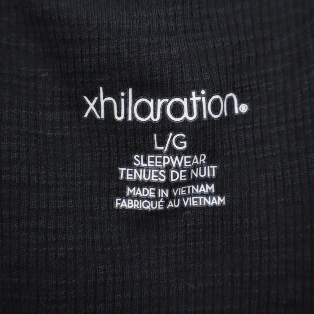 Xhilaration Sleepwear Tank Top Womens L Black Criscross Back Scoop Neck Pullover