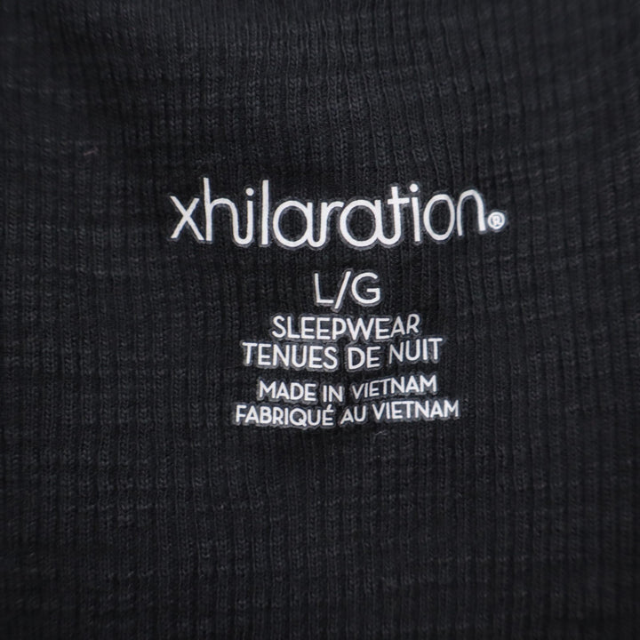 Xhilaration Sleepwear Tank Top Womens L Black Criscross Back Scoop Neck Pullover