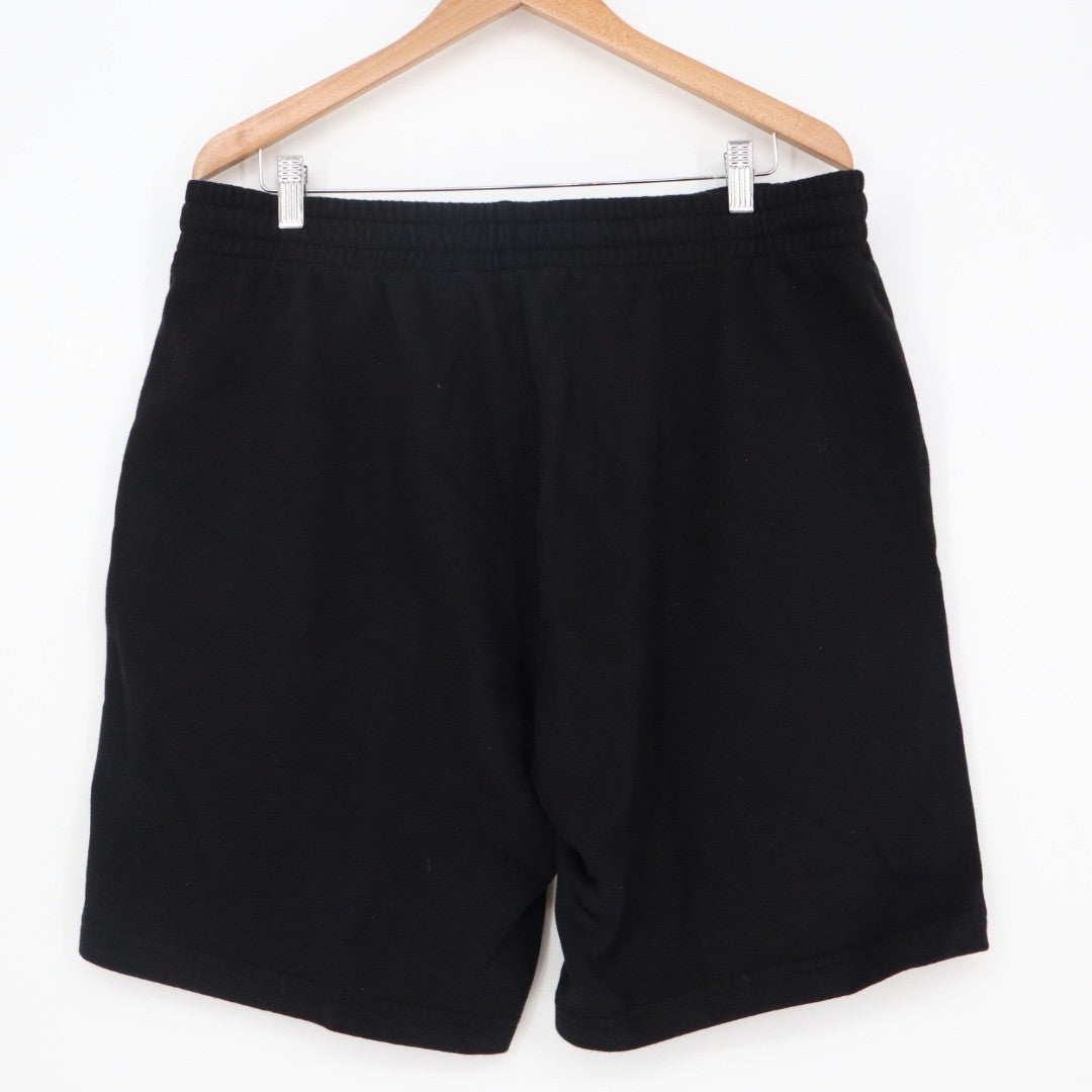 American Giant Sweatshorts Mens XL Black Cotton Logo Mid Rise Drawstring Waist