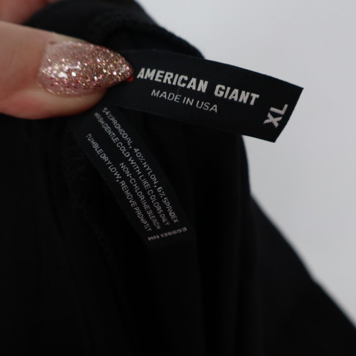 American Giant Classic Sweatpants Men XL Black Stretch Tapered Leg Jogger Casual
