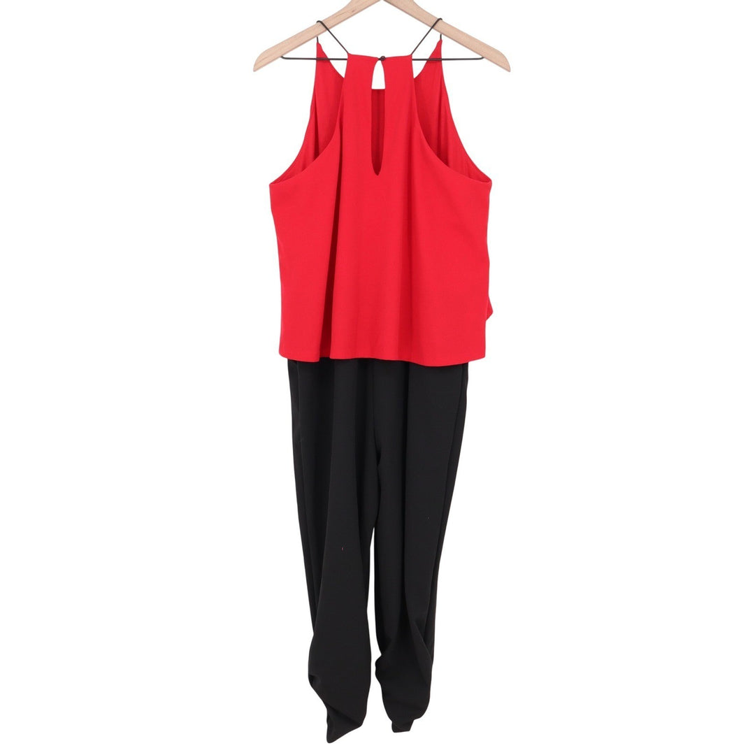 Love Ady Red Black Colorblock Halter Layered Jumpsuit XXL