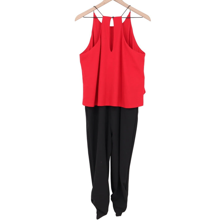 Love Ady Red Black Colorblock Halter Layered Jumpsuit XXL