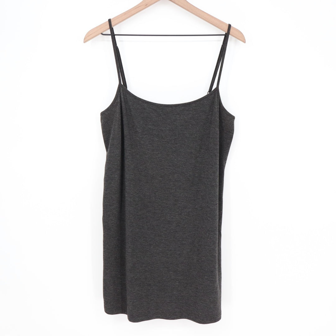 Elizabeth And James Cami Top Womens Large Charcoal Gray Knit Spaghetti Strap