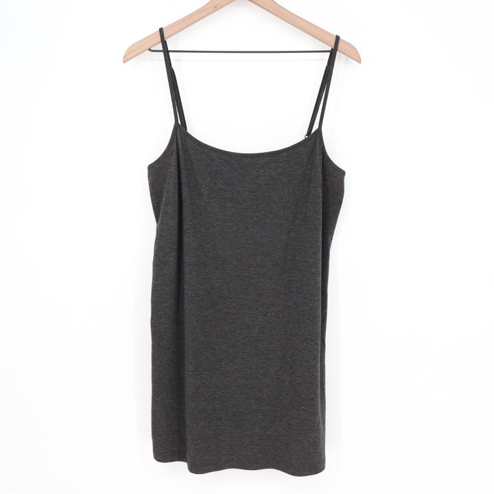 Elizabeth And James Cami Top Womens Large Charcoal Gray Knit Spaghetti Strap