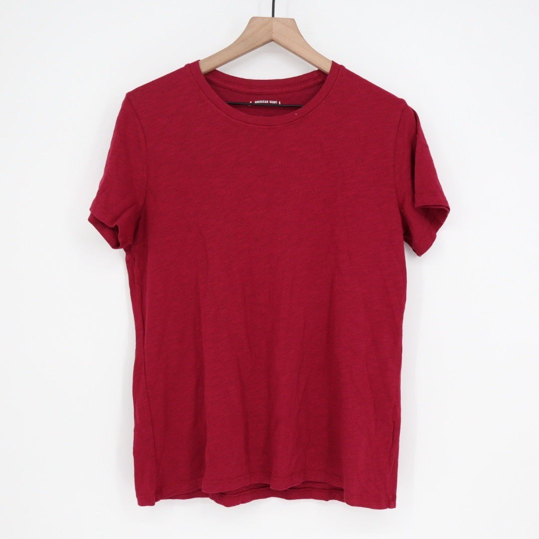 American Giant Women's Crew Neck Tee Size L Made in USA Short Sleeve