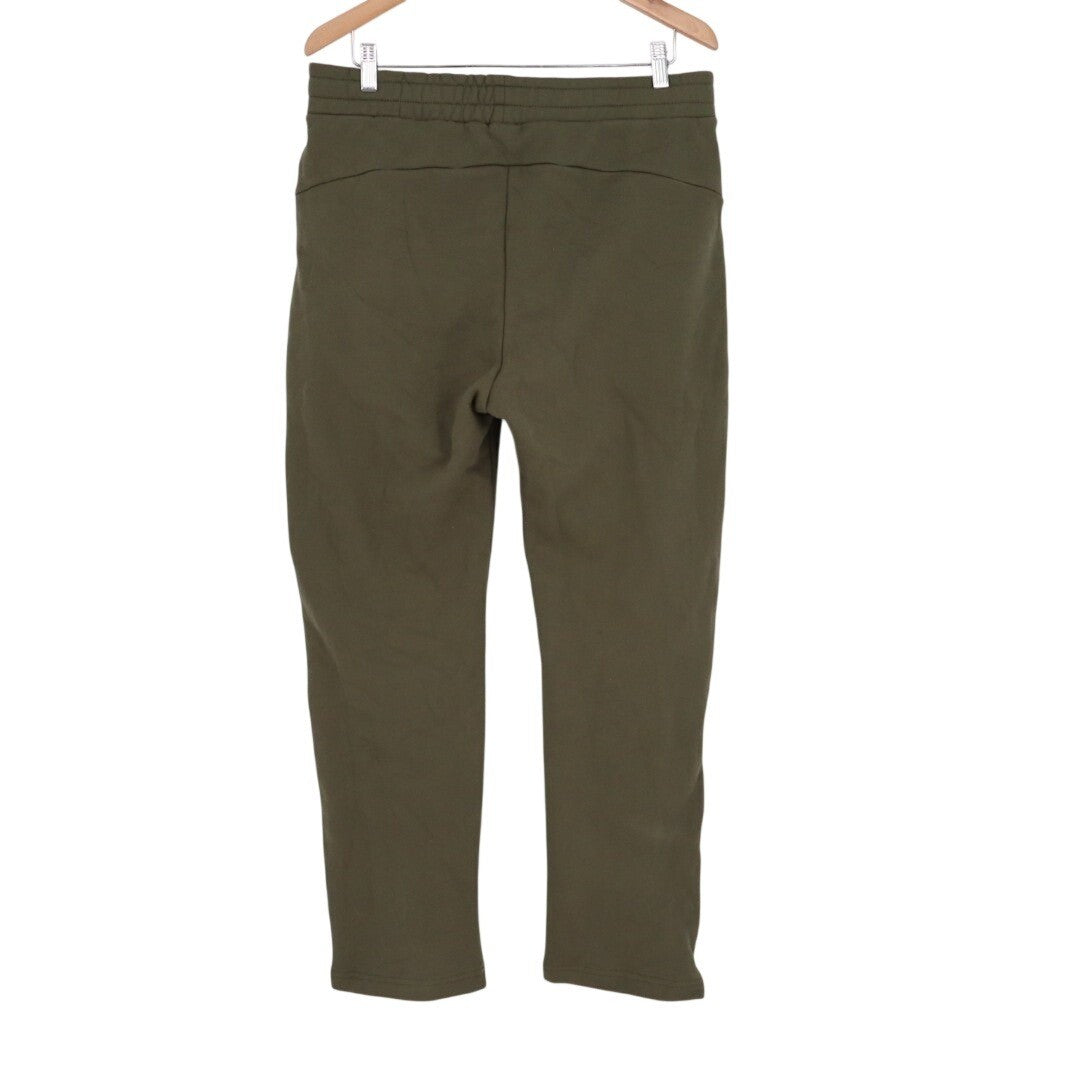 American Giant Sweatpants Mens M Olive Green Cotton Slash Pockets Fleece Lined