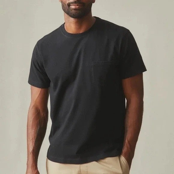 American Giant Black Cotton Pocket T Shirt Mens Size M Made in USA