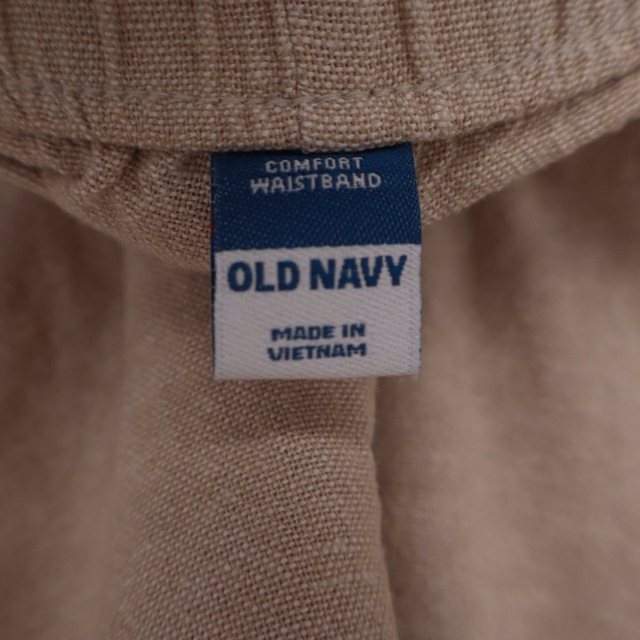Old Navy Tan Linen Blend Comfort Waistband Shorts Women's Medium