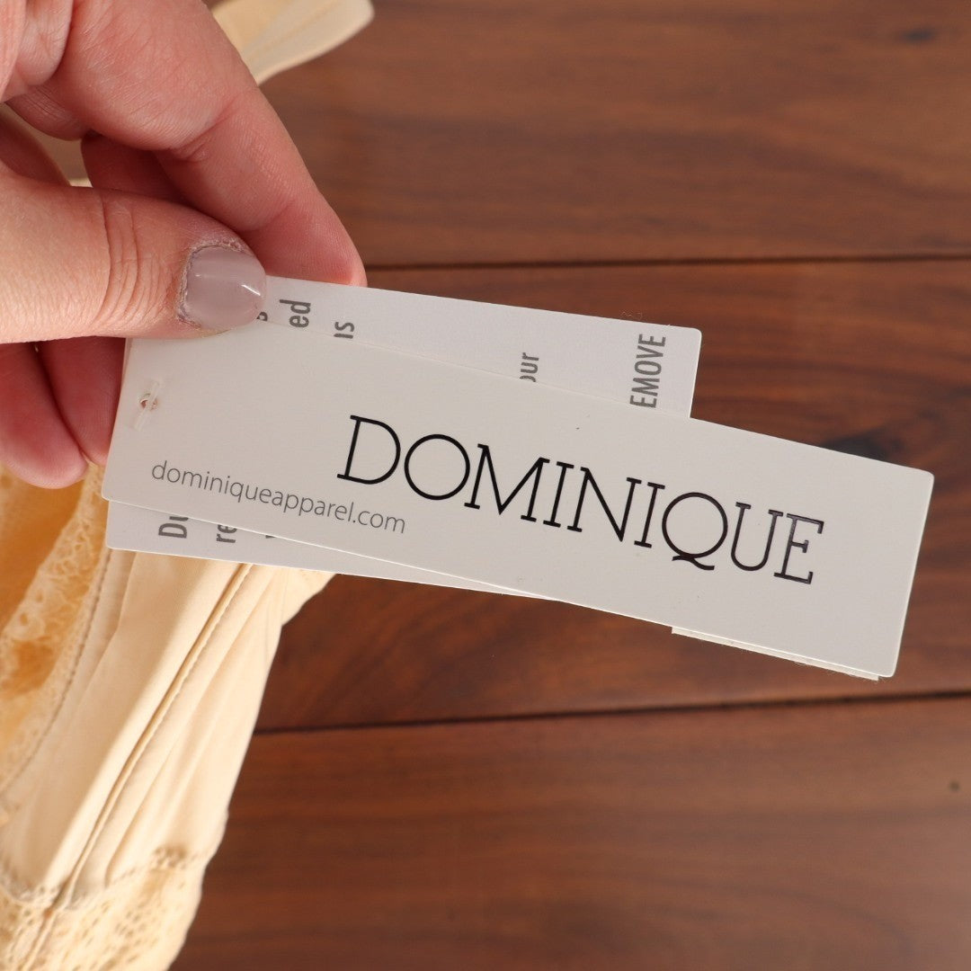 Dominique Tessa T-Shirt Bra Women 40B Latte Stretch Adjustable Strap Lace Detail