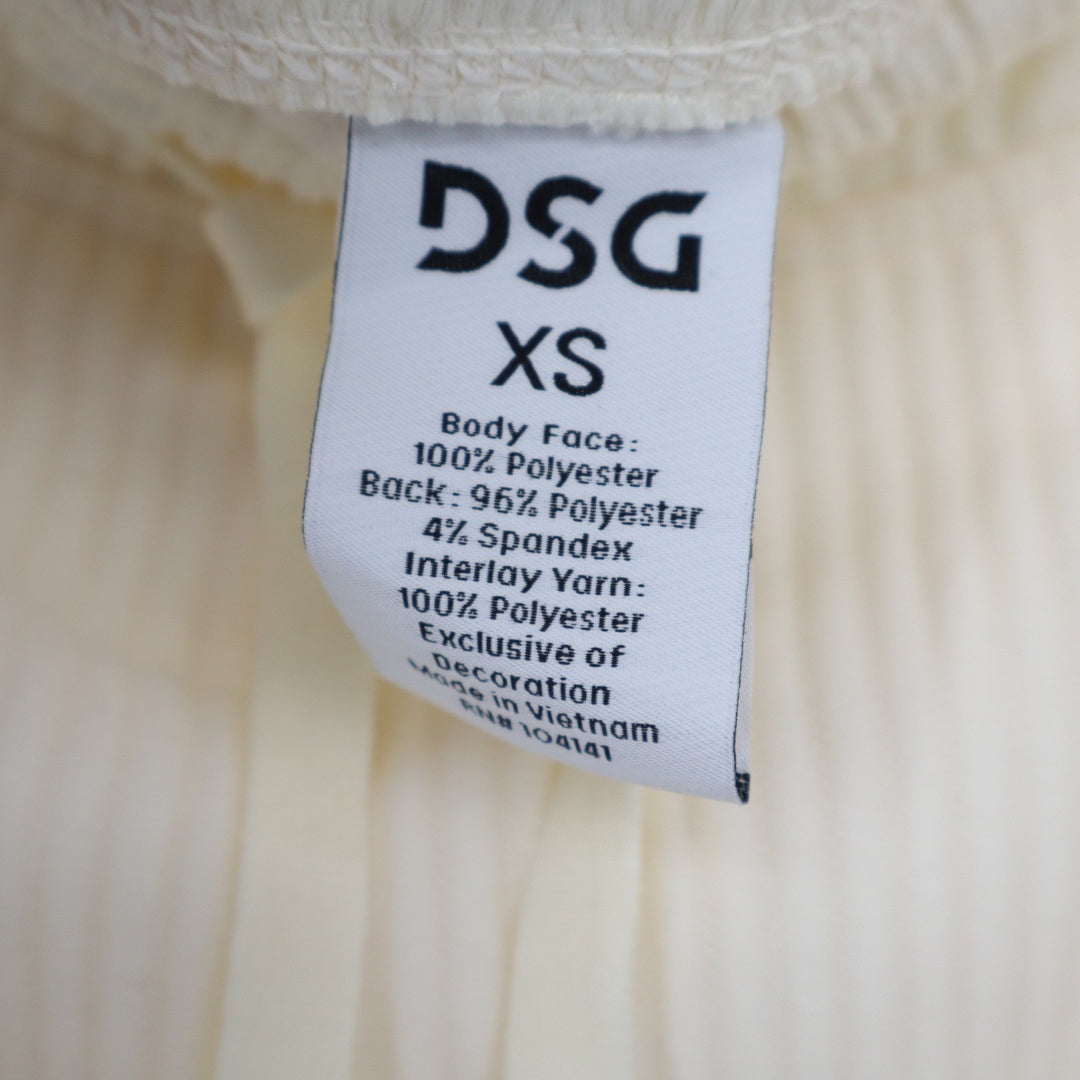 DSG So Soft Ottoman Jogger Womens XS Light Cream Textured Ribbed Pants