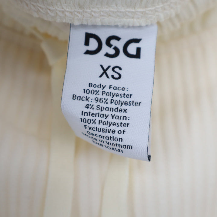 DSG So Soft Ottoman Jogger Womens XS Light Cream Textured Ribbed Pants