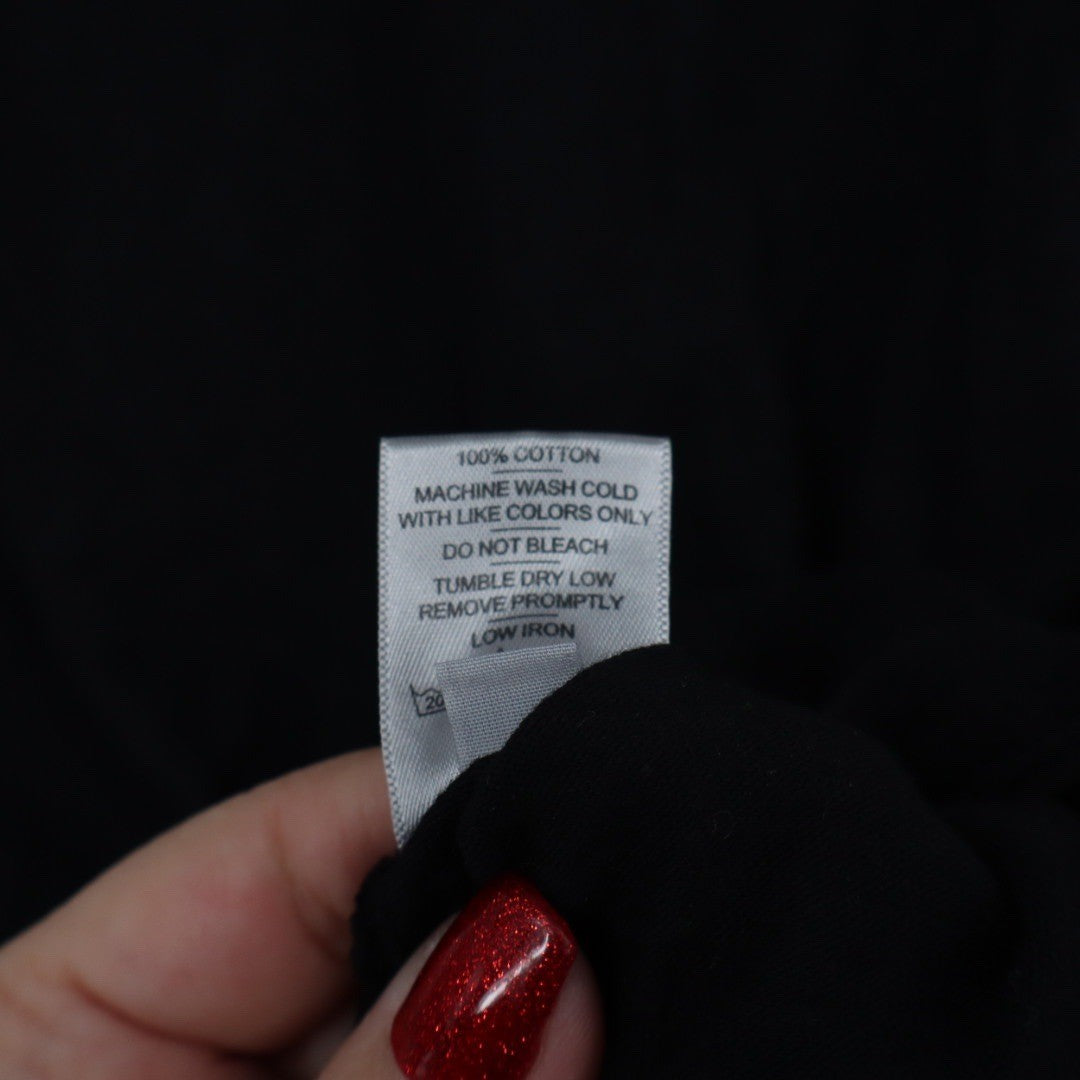 American Giant Mens V Neck T Shirt Black Size L Made in USA Cotton
