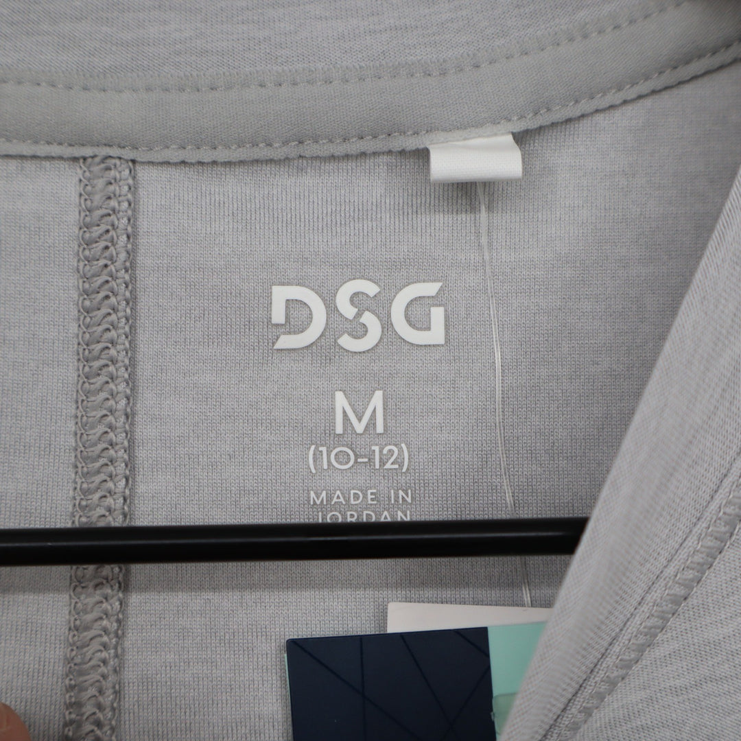 DSG Girls Movement Tee Light Heather Grey Short Sleeve Active Shirt Size M 10-12