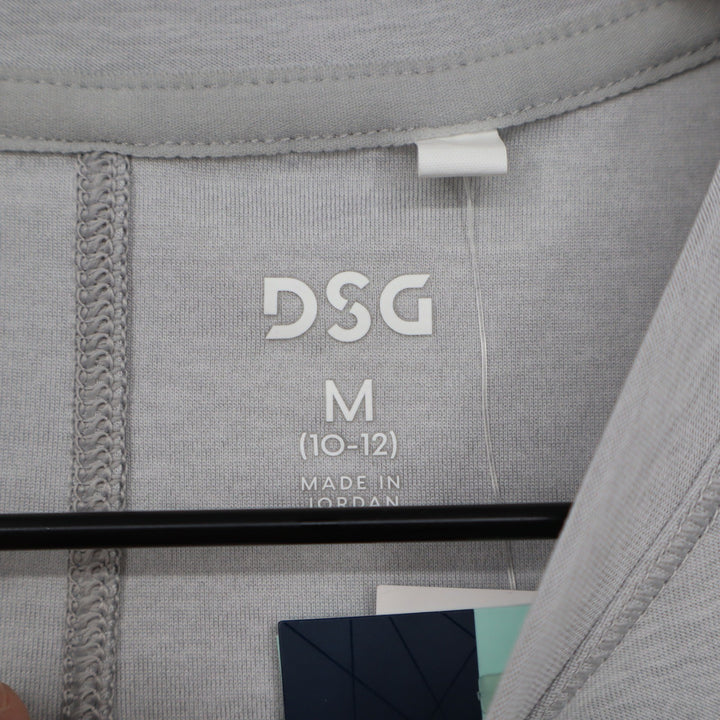 DSG Girls Movement Tee Light Heather Grey Short Sleeve Active Shirt Size M 10-12