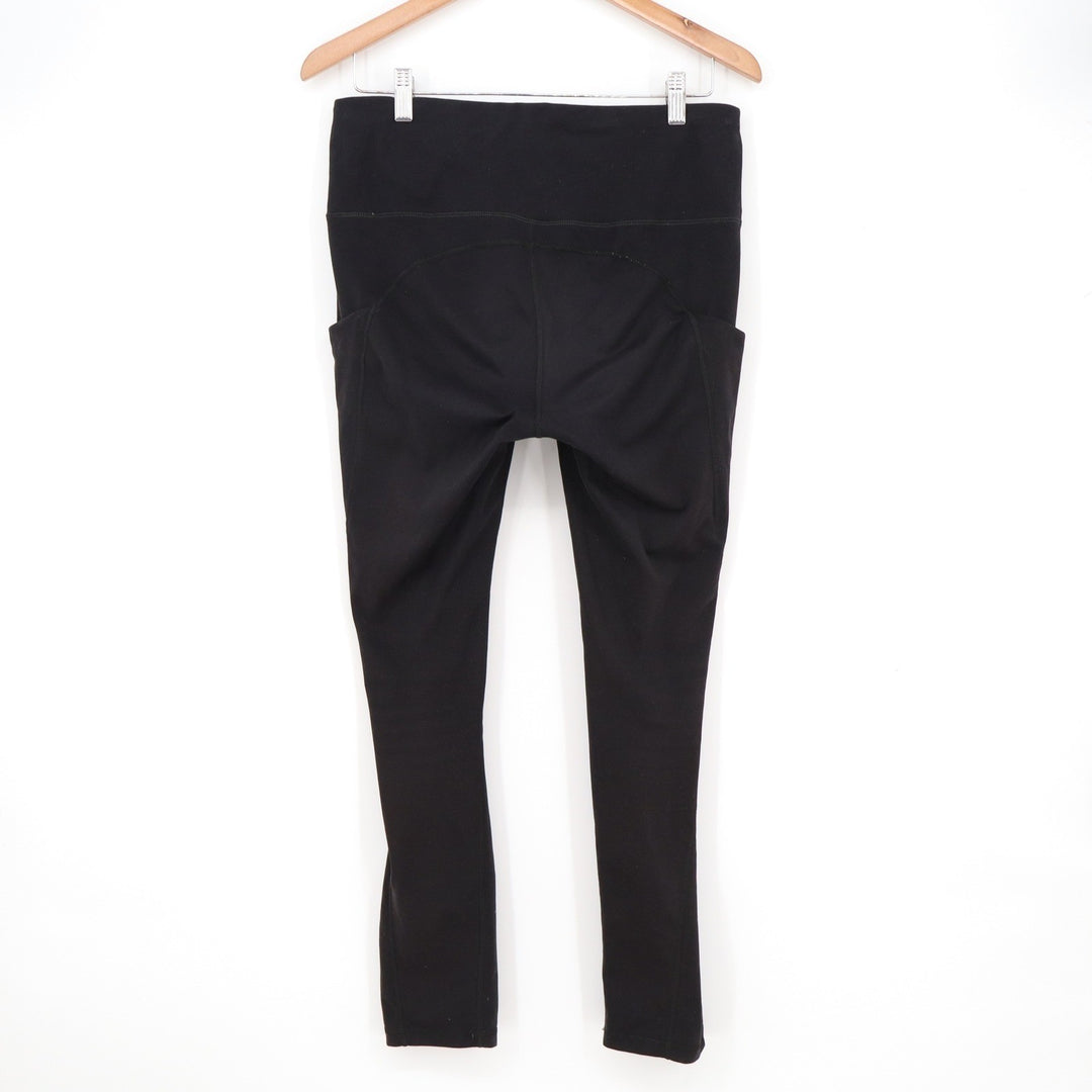 Phisockat Womens High Waisted Athletic Leggings with Pockets Black Size L