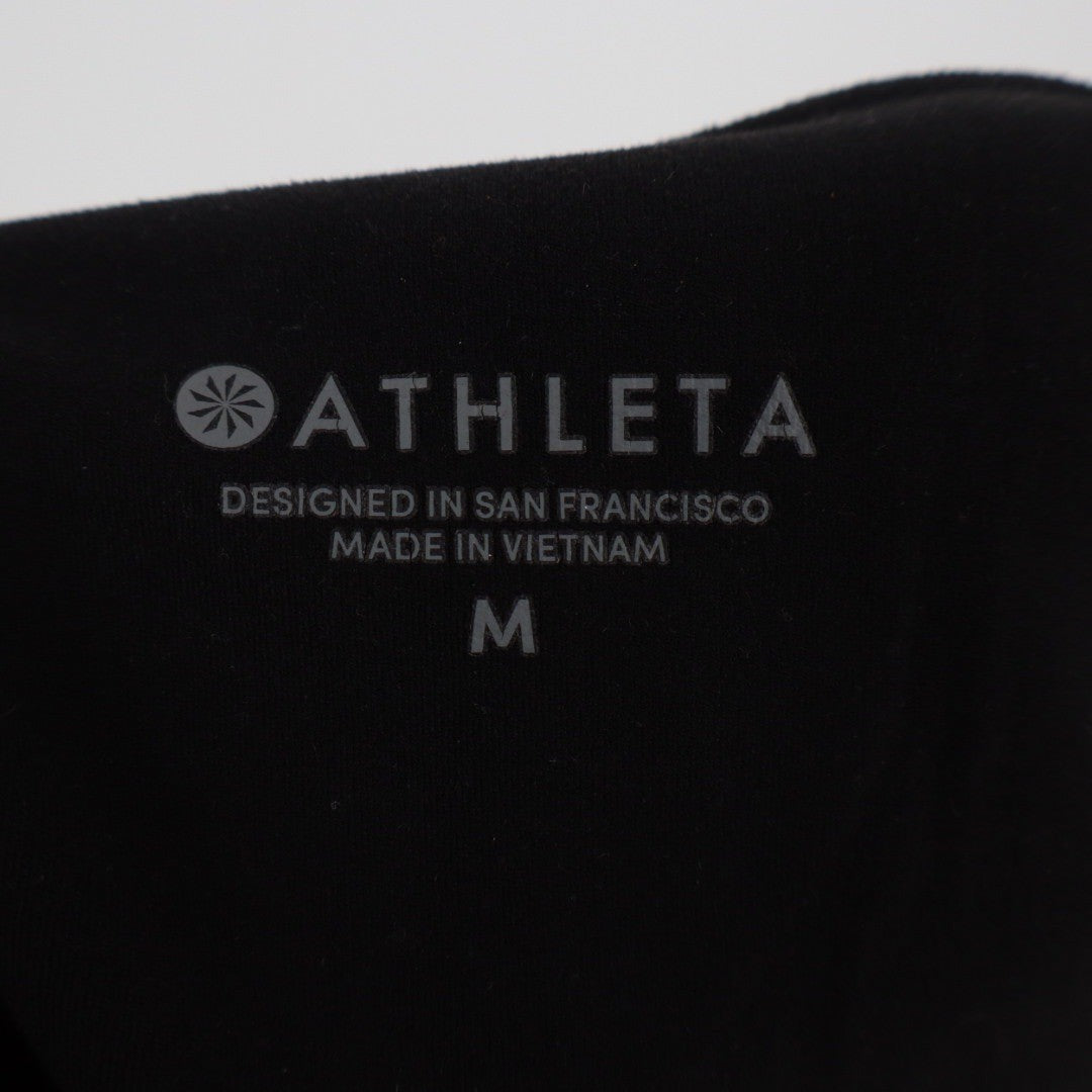 Athleta Black White Abstract Print Mesh Leggings Athletic Pants Size M