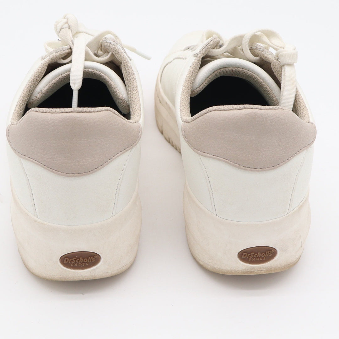 Dr. Scholls Sadie White Platform Sneakers Womens Size 8 Lace Up Fashion Shoes