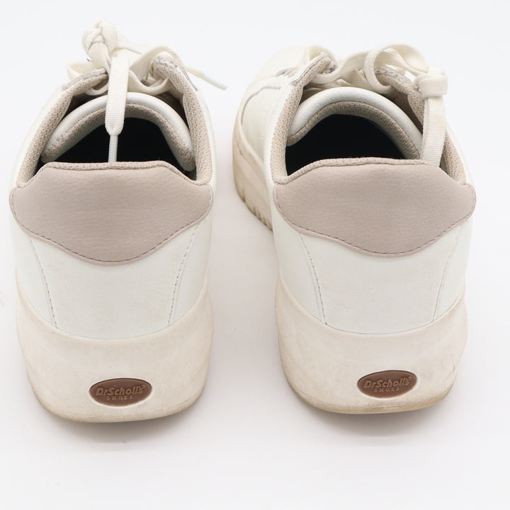 Dr. Scholls Sadie White Platform Sneakers Womens Size 8 Lace Up Fashion Shoes