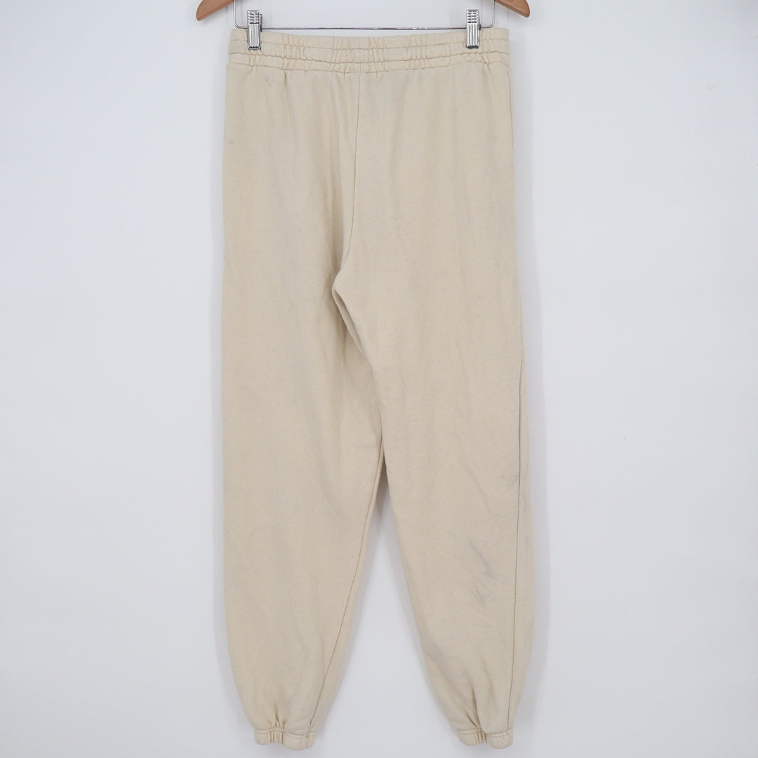 Forever 21 Womens Large Cream Beige Jogger Sweatpants High Rise Elastic Waist L