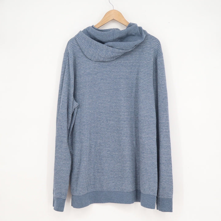 Sonoma Goods For Life Mens XXL Tall Navy Blue Textured Ribbed Pullover Hoodie