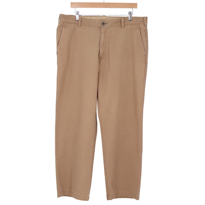 IZOD Pants Mens 36x30 Saltwater Straight Khaki Tan Cotton Chino Excellent