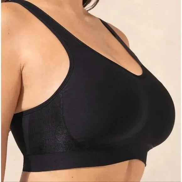 Truekind Daily Comfort Wireless Shaper Bra Women's Large Black Full Coverage