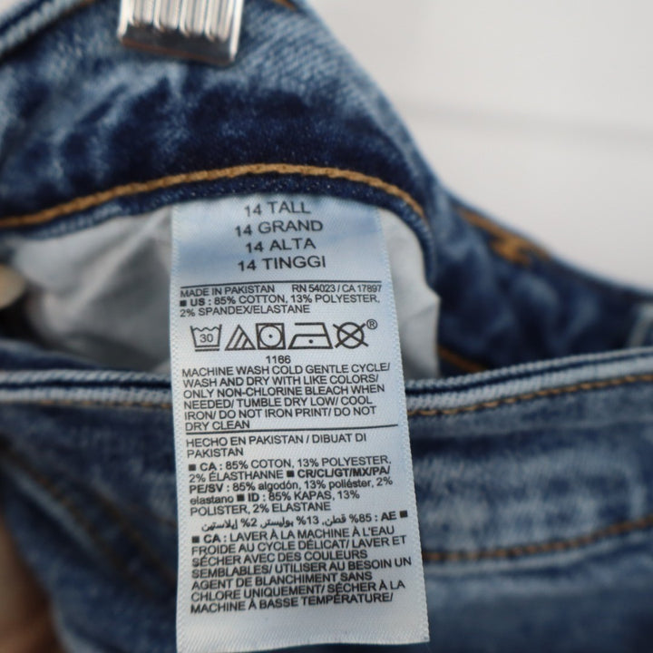 Old Navy Jeans Womens 14 Tall Blue High Rise Secret Smooth Pockets OG Straight