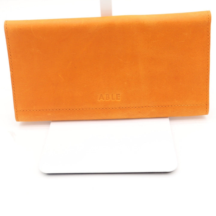 ABLE Debre Wallet Cognac Genuine Leather Tri-fold Clutch Handmade