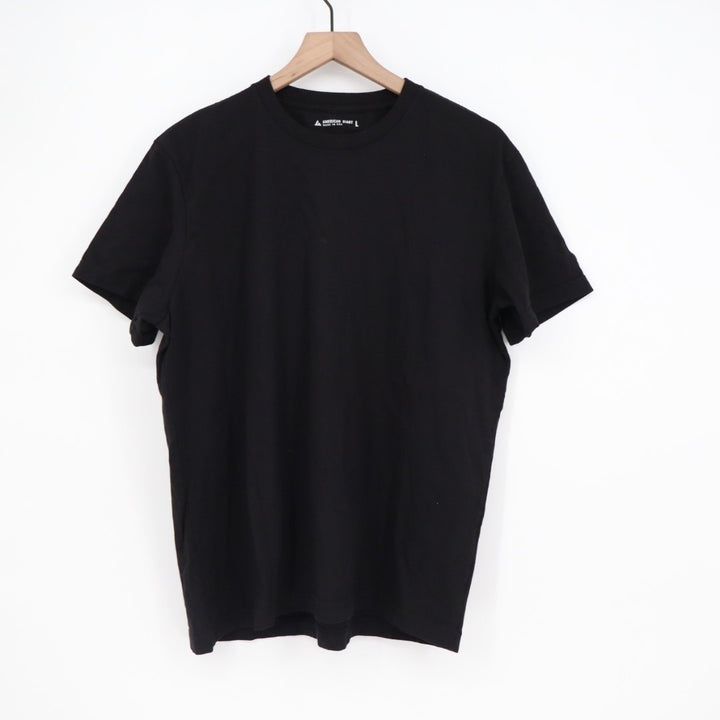 American Giant T-Shirt Mens Large Black Cotton Crew Neck Outdoor Everyday Wear