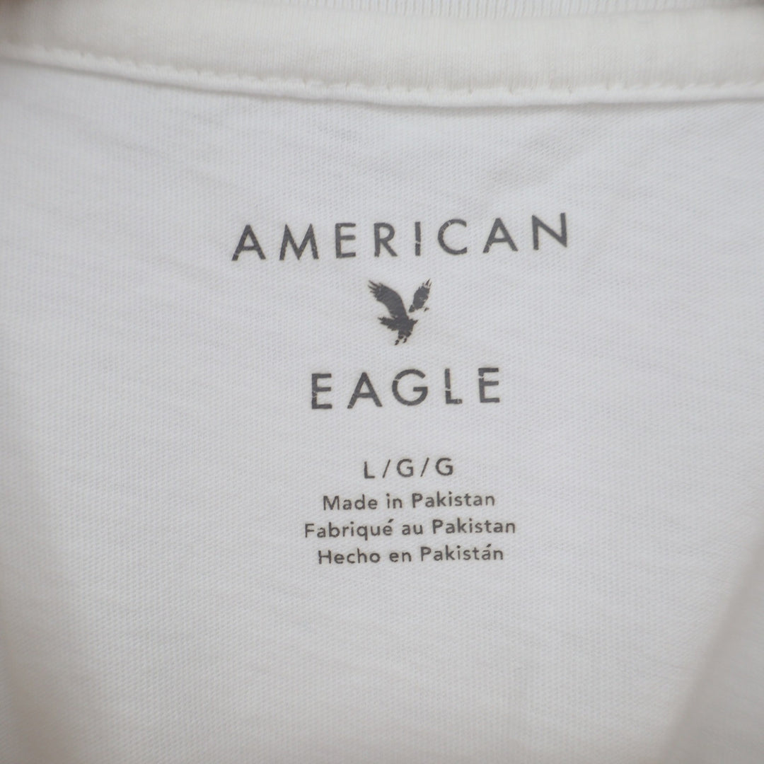 American Eagle New York Style Ice Cream 77c Graphic Tee Cream Purple Large
