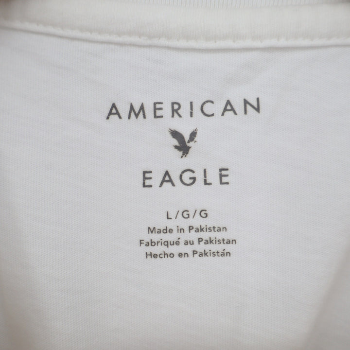 American Eagle New York Style Ice Cream 77c Graphic Tee Cream Purple Large
