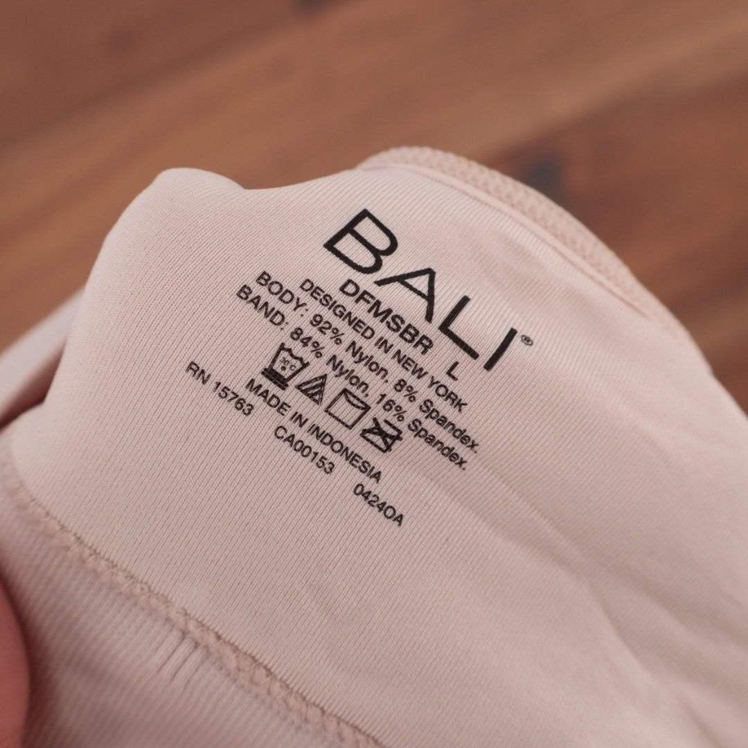 Bali Dfmsbr Seamless Bralette Bra Womens Large Pink Stretch Adjustable Strap