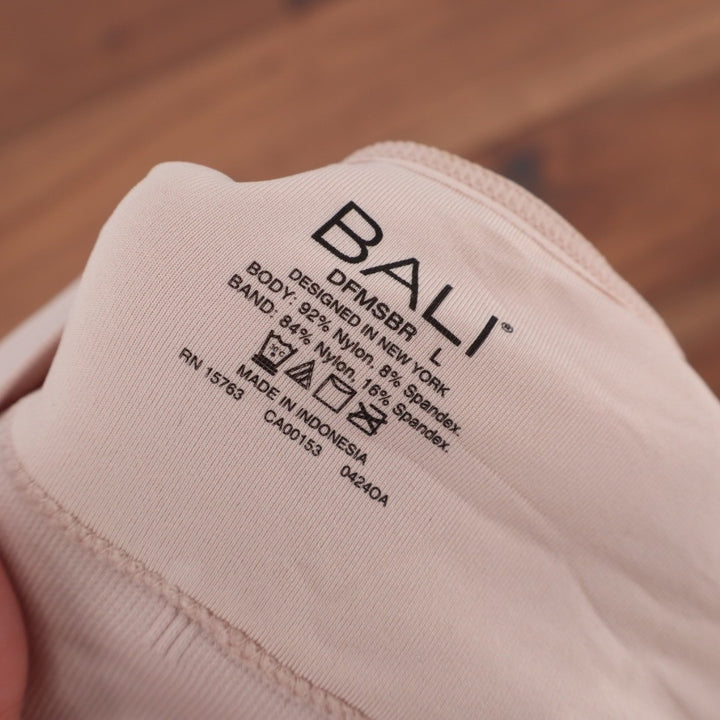 Bali Dfmsbr Seamless Bralette Bra Womens Large Pink Stretch Adjustable Strap