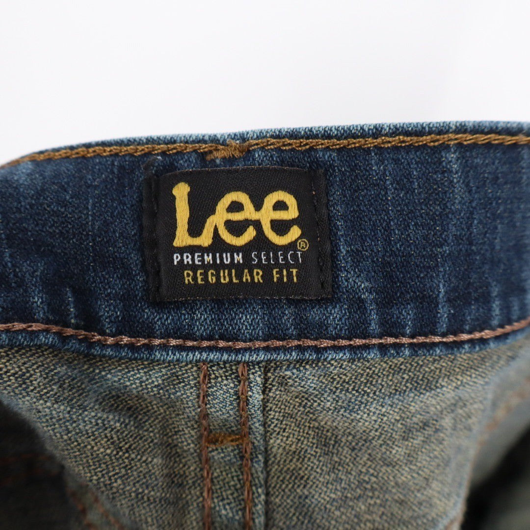 Lee Premium Select Regular Fit Men Jeans 34x32 Blue Cotton Blend