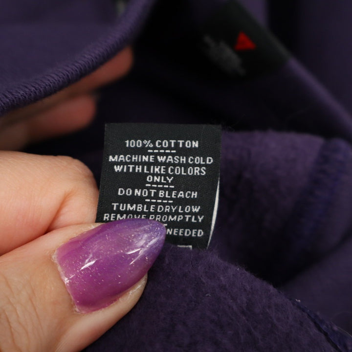American Giant Hoodie Mens Small Purple Logo Fleece Lined Cotton Winter Full Zip