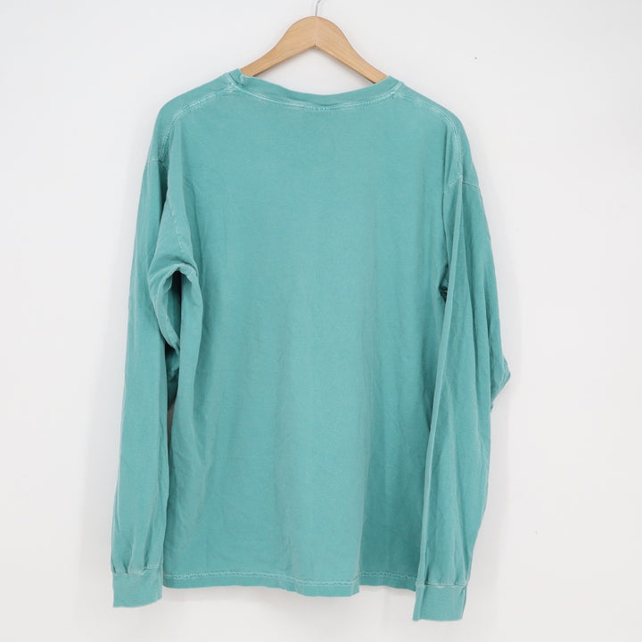 Comfort Colors Charleston South Carolina Teal Long Sleeve Graphic T-Shirt Large