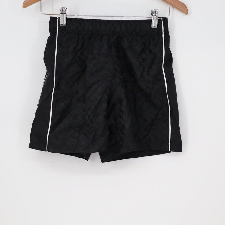 DSG Boys Woven Soccer Shorts Black Checkered Athletic Size M 10-12 NWT
