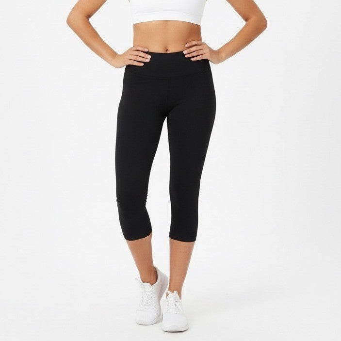 Spiritual Gangster Leggings Black Cropped Athletic Yoga Pants Size L