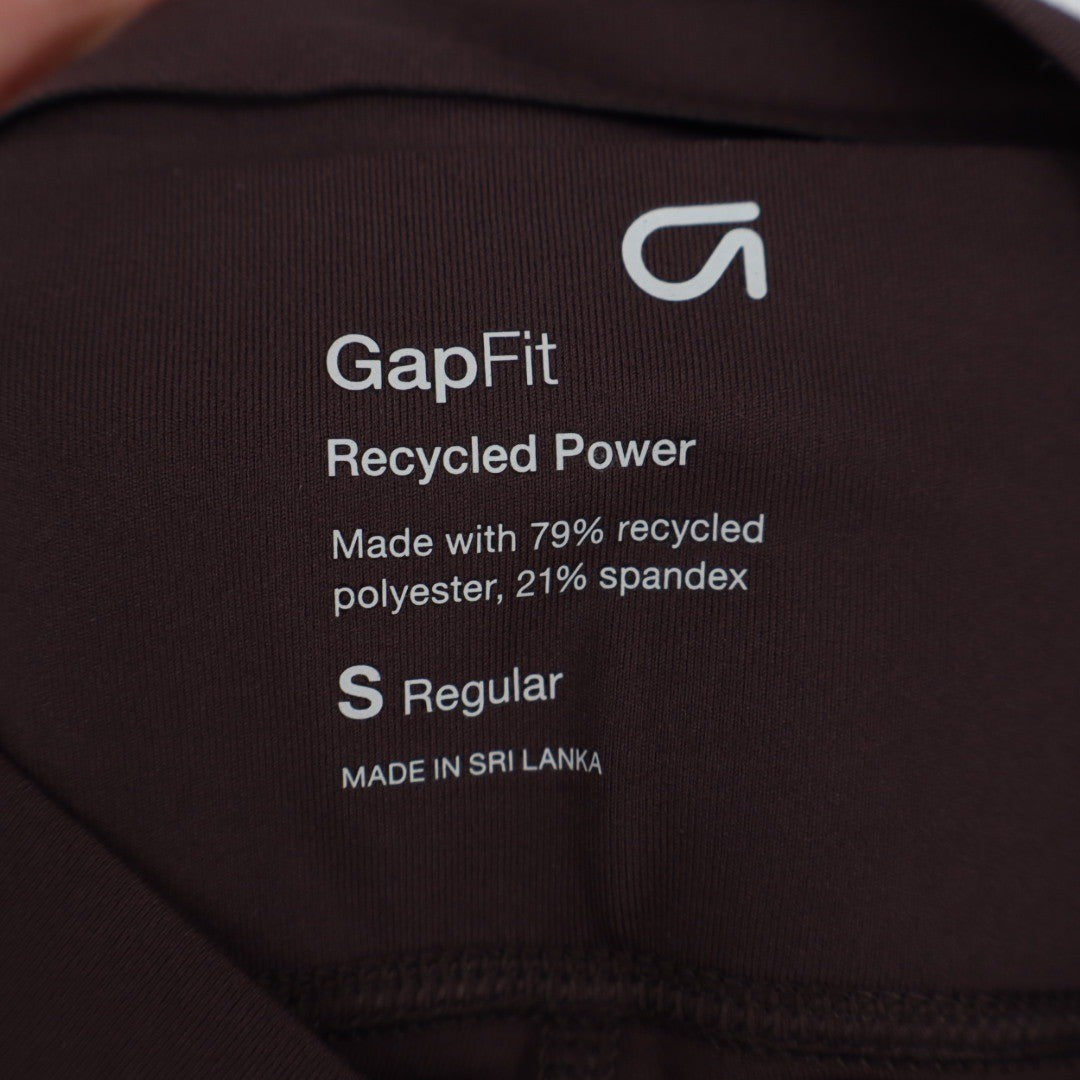 GapFit Recycled Power Leggings Burgundy High Waisted Athletic Workout Size S