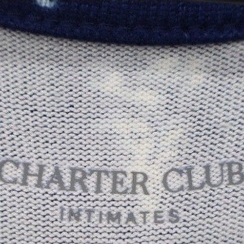 Charter Club Intimates XXL Navy Blue Tree Print Long Sleeve Sleep Shirt