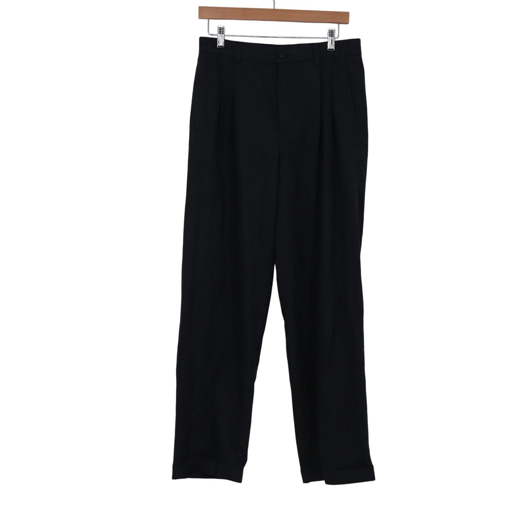 Crazy Horse Liz Claiborne Women's Black Pleated Dress Pants 30x30 Trousers