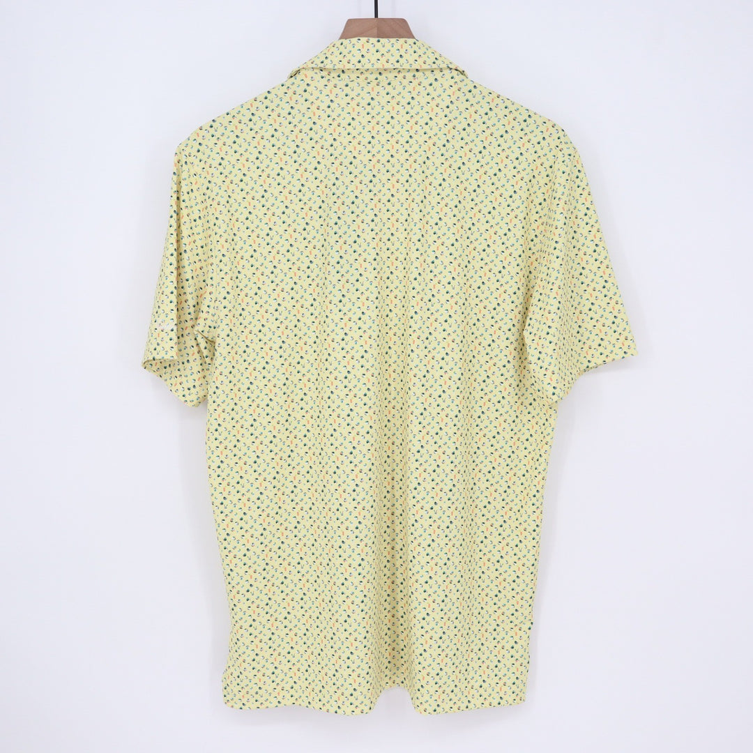 Walter Hagen Mens Performance 11 Golf Polo Shirt Yellow Beach Ball Cocktail S