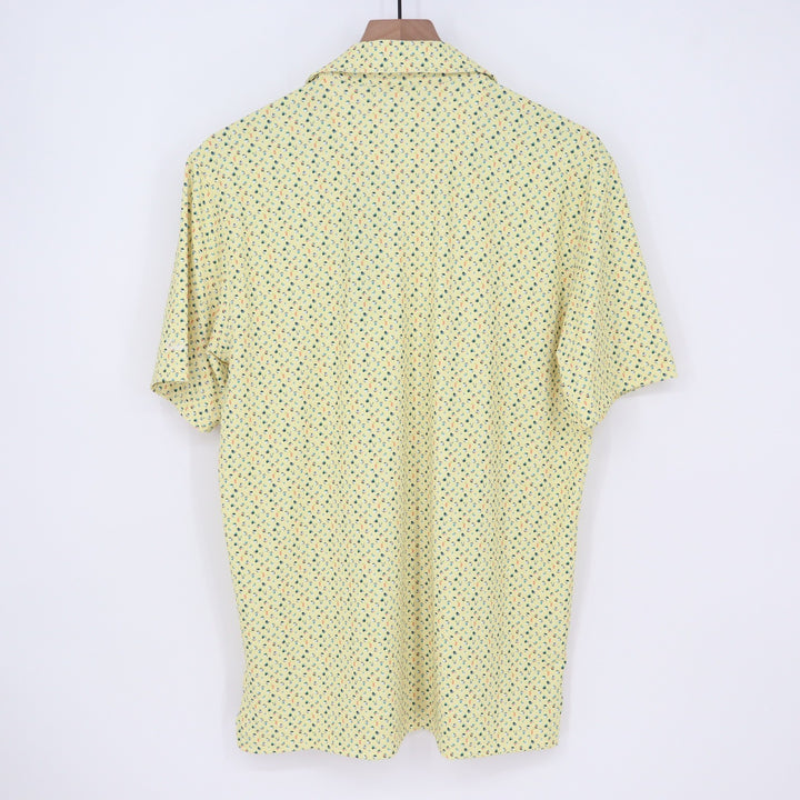 Walter Hagen Mens Performance 11 Golf Polo Shirt Yellow Beach Ball Cocktail S