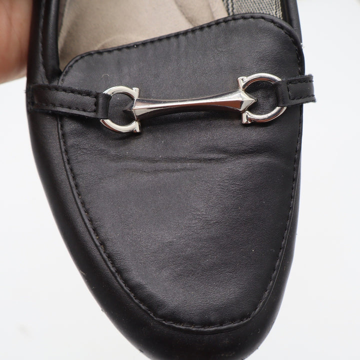 Cliffs by White Mountain Loafers Womens 8.5 M Glowing Black Horsebit Excellent