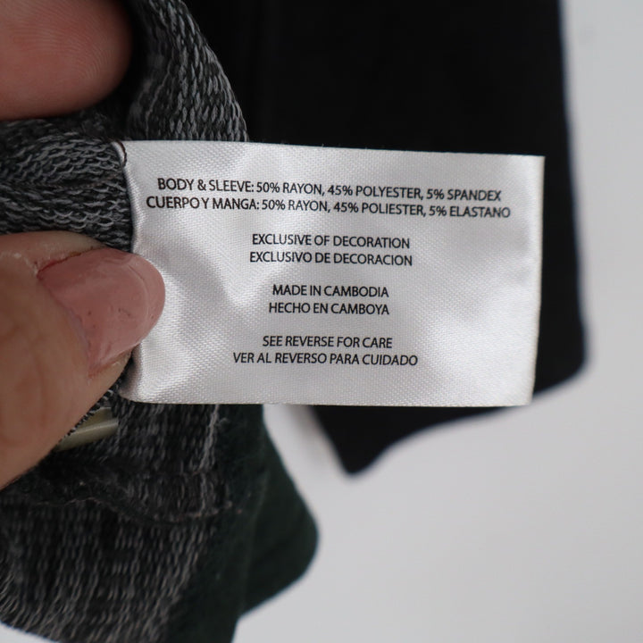 Orvis Classic Collection Mens Raglan Long Sleeve Shirt Green Black Size M