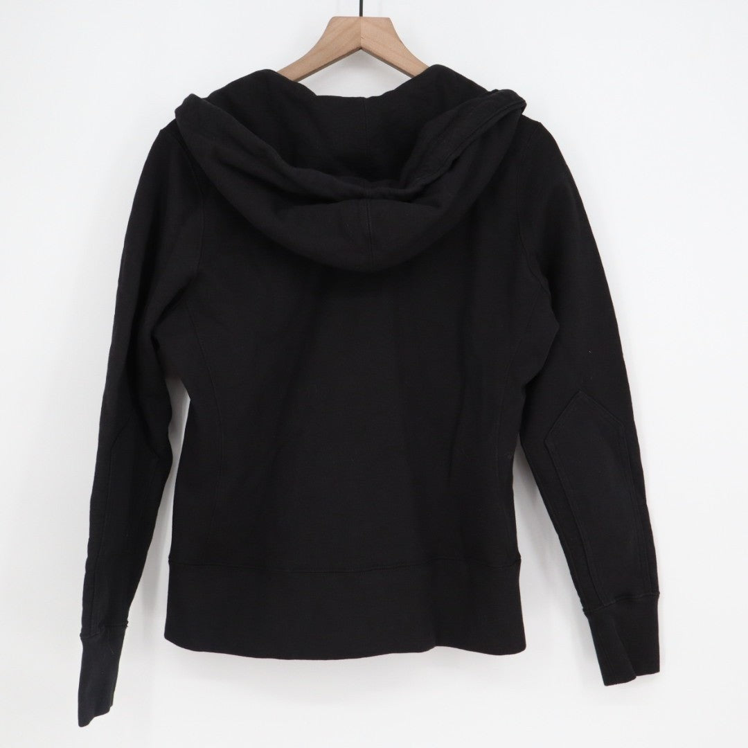 American Giant Hoodie Womens Medium Black Full Zip Cotton Sherpa Lined Outdoor
